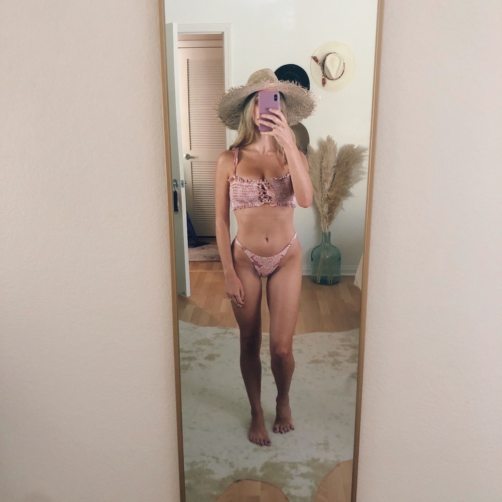 Pink Ruffled Bikini Set